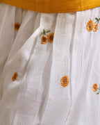 Sunflower Embroidered Farsi Salwar - Sunshine Yellow