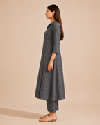 Black & White Chevron Print Cotton Co-ord Set for Women — KUMAAI