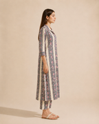 Ivory Floral Print Cotton Co-ord Set — KUMAAI